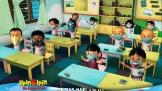 upin&ipin make masker ke sekolah