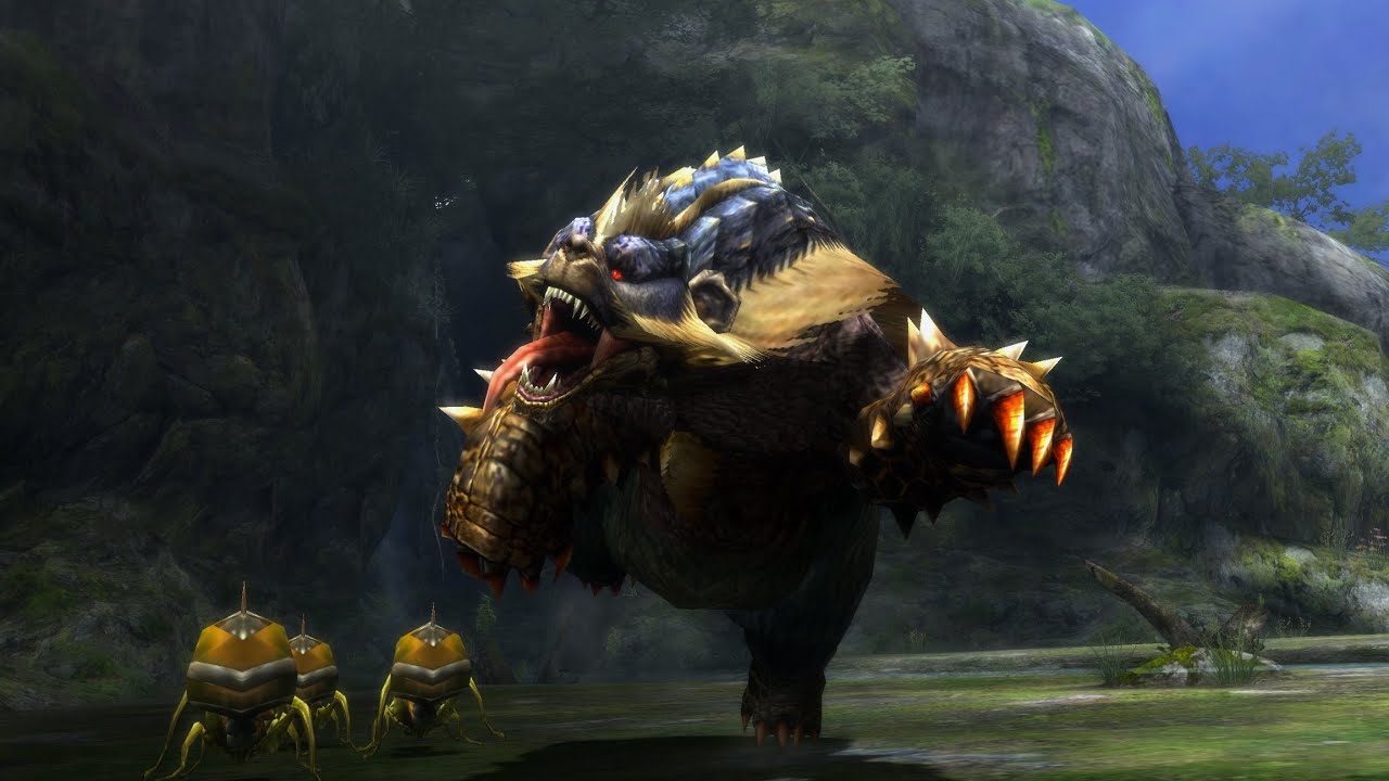 [MH3U] Monster Hunter 3 Ultimate - Arzuros Boss Fight - YouTube