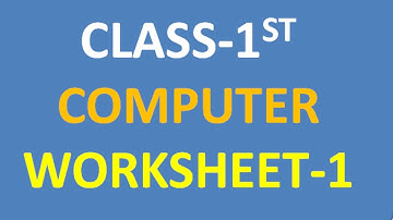 class 1 computer worksheet 1 | 1st std computer | computer class 1| computer worksheet for class 1
