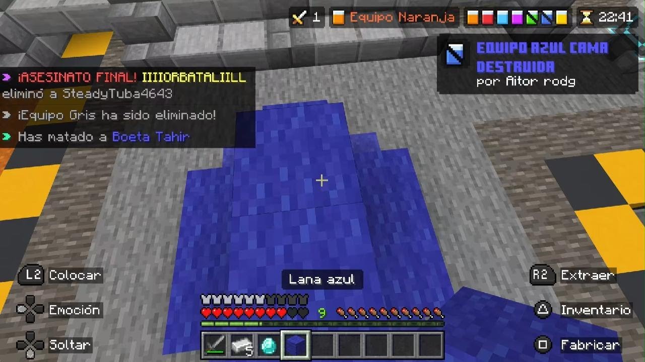 Minecraft Bedwars Rozando la victoria