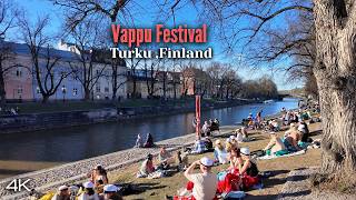Vappu Day Celebration in Finland 🇫🇮 | Turku Spring Walking Tour [4K]