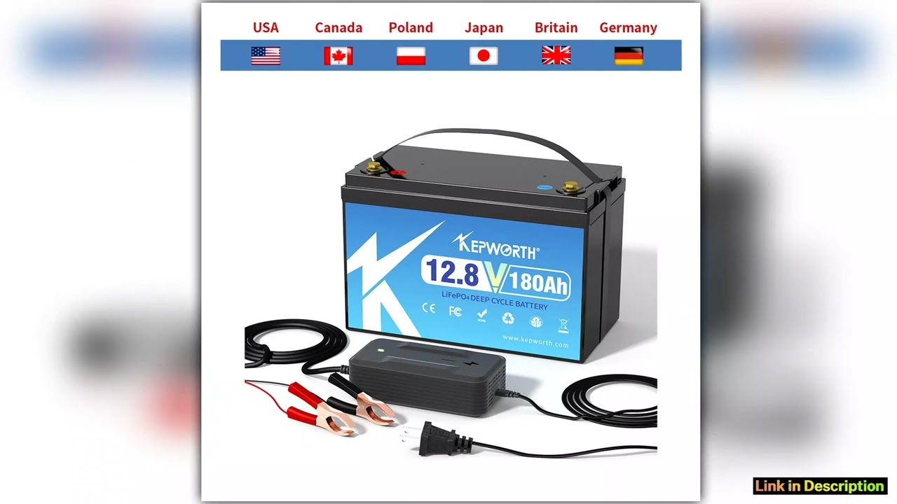 New 12V 180Ah Lithium Iron Phosphate Battery Upgraded BMS 6000 Cycles For RV Campers Golf Cart OffR