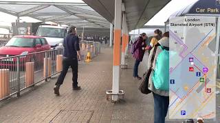 How to get to BUSES and TRAINS at London Stansted Airport! (National Express)