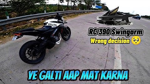 RC 390 Swingarm in NS 200🔥 my wrong decision 🥺 Must watch 😓