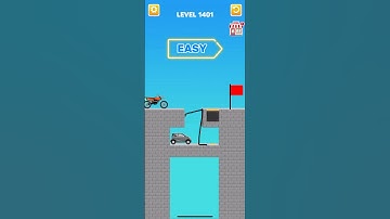 Draw bridge puzzle game level 1401 #gaming #drawing #Shorts