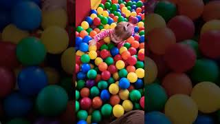 Baby Challenge Can She Make It Out Of The Ball Pool