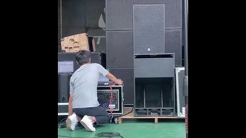 Sound check of TPA NT 15 full range speaker & P181 single 18” horn loaded subwoofer