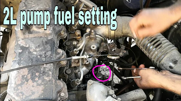 How to 2l engine fuel setting, Toyota 2l diesel pump
