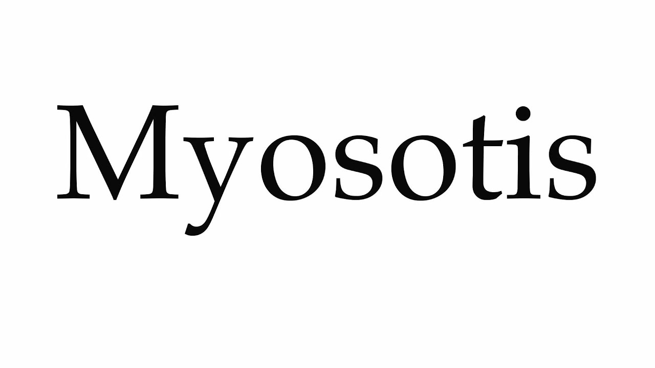 How To Pronounce Myosotis Youtube