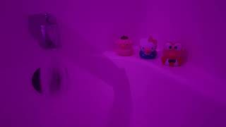 3 Hours Bathtub Filling - White Noise for Sleep - Fun Purple Light 💜