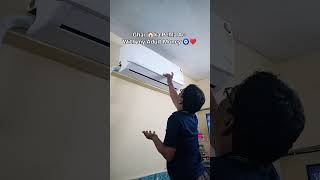 "Finally bought our home’s first AC with my adult money. 🥹❤️”AdultMoney #FirstAC  #ProudMoment