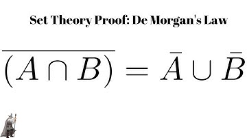 Set Theory Proof De Morgan