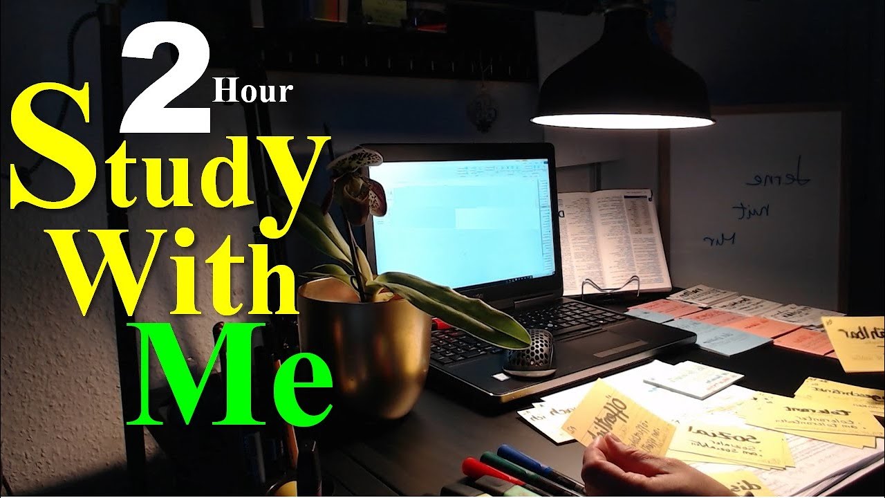STUDY WITH ME | 2-Hour [Pomodoro 50/10] No Music • Spaced Repetition Cards • Digitization 🖥️