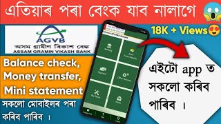 এনেকৈ balance Check কৰক | How to check balance in Assam Gramin Vikash Bank | Mini statement check screenshot 5