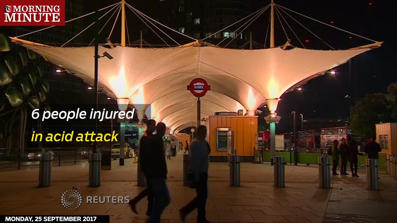 6 people injured in acid attack - YouTube