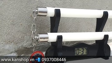 CÔN NHỰA ĐẶC, đầu xoay inox 304 bọc inox 2 đầu  #Kanshop côn nhị khúc  #Nunchaku shop