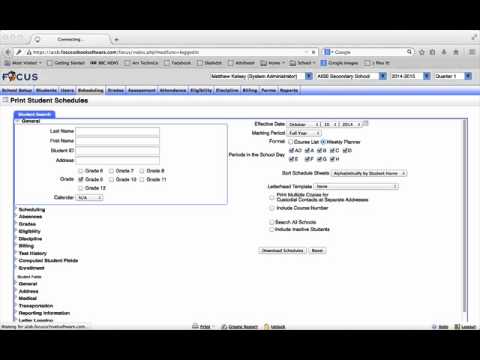 Focus can't print student schedules - YouTube