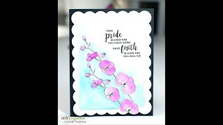 Unity Quick Tip: Watercolor Orchid Card with Zig Markers