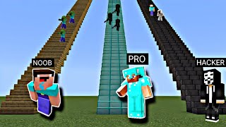 Minecraft Stairs: Noob vs Pro vs Hacker🤣 (Hindi)