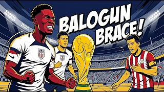 USA vs Paraguay World Cup 2026 highlights Folarin Balogun brace Giovanni Reyna