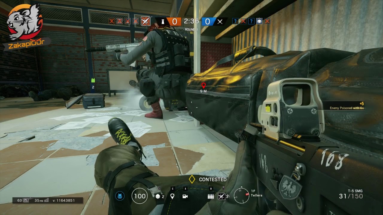 Tom Clancy’s Rainbow Six Siege - ZakapiOOr - Lesion pretending dead tactic - "best player ever" XD