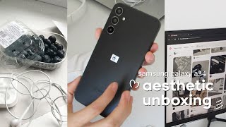 samsung a34 | aesthetic unboxing and review