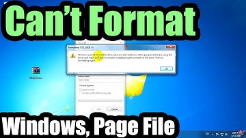 How to fix "Windows cannot format this drive" error (Page File)