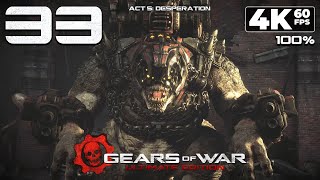 Gears of War: Ultimate Edition (PC) - 4K60 Walkthrough (100%) Mission 33 - Jurassic Proportions