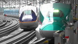 新幹線の追い抜き通過150連発!＋α E5系,ALFA-Xなど Shinkansen Overtaking Passes Special