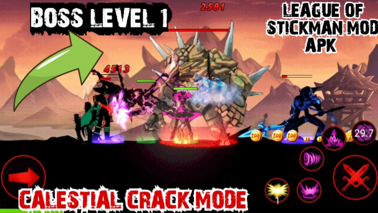 LEAGUE OF STICKMAN MOD CALESTIAL CRACK MODE UNLIMITED GEM YouTube