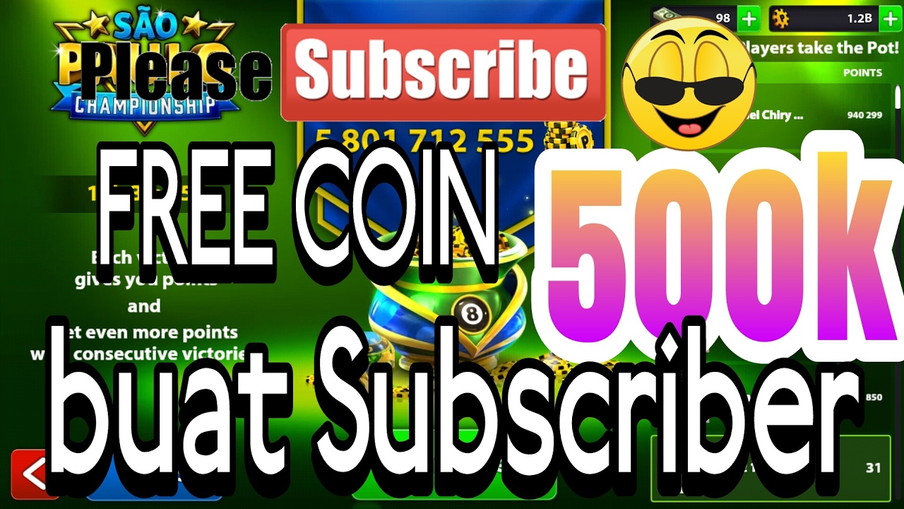 FREE COIN 500k #2 | Bagi - bagi koin 8 ball pool - 