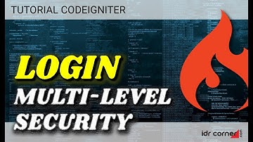 Tutorial Codeigniter - LOGIN -  LEVEL USER