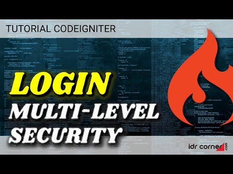 Tutorial Codeigniter - LOGIN -  LEVEL USER