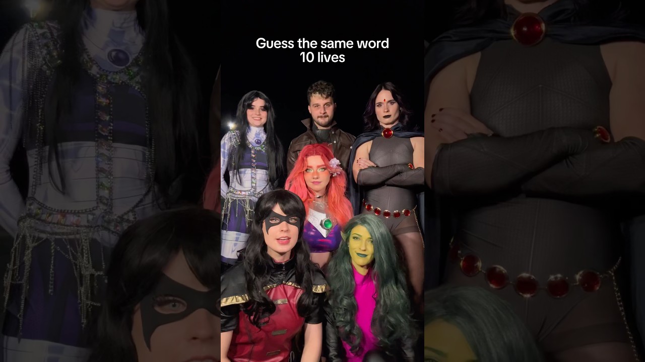 Guess the same word challenge (it was our first time 😂) #teentitans #cosplay