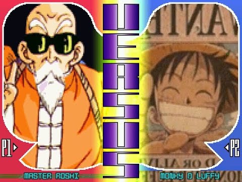 Master Roshi Vs Luffy (DBZ VS One Piece) M.U.G.E.N - YouTube