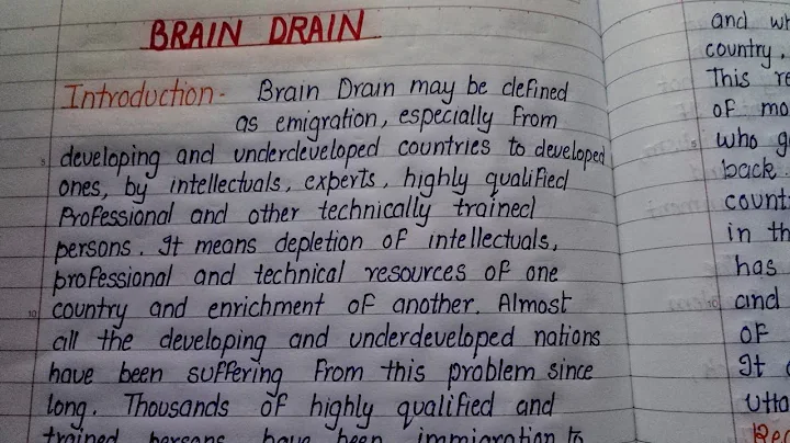 Essay on Brain Drain in English|| Write an essay on Brain Drain essay in English|| essay writing