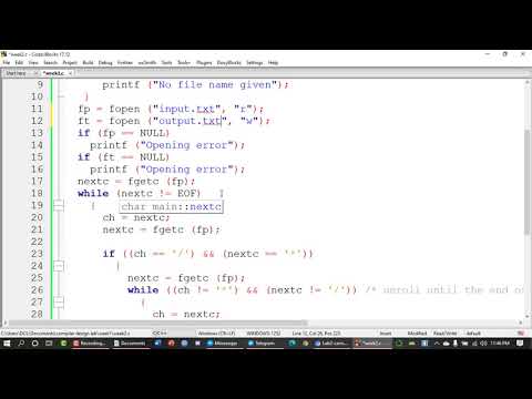 week2 || Compiler Design Lab|| 181-15-11134|| Removing comments from c code..