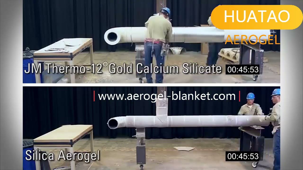 Aerogel blanket Installation for pipe