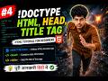 ✅ HTML Heading Tag Tutorial in Hindi | Center & Mark Tag Explained | #4