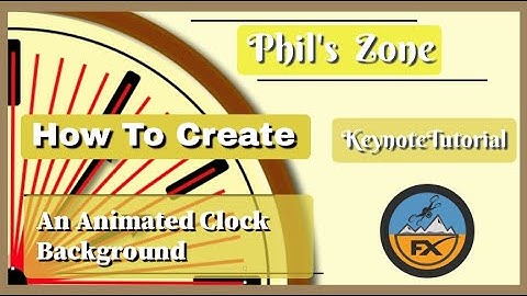 Apple Keynote Tutorial - Create an animated clock - For iMovie - No plugins or additional software