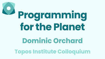 Dominic Orchard: "Programming for the Planet"