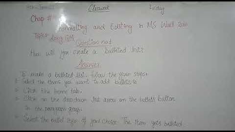 Class 5 (Computer), Chapter #9 Long Q/A #1.