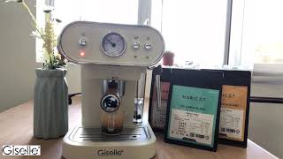 19Bar Giselle Espresso Coffee Maker FREE Nespresso Capsule Filter (1050W) KEA0334 - demo video