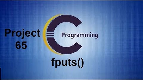 Writing a string in File using fputs() in C Programming - Project 65