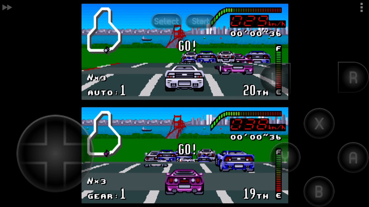 [SNES] Top Gear-White Car Challenge No Nitro Run Part 1