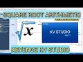 Kv studio square root arithmetic instruction keyence plc tutorial with simulation