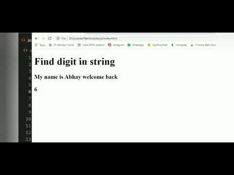 JS Tutorial Find digit in string using Regular Expression