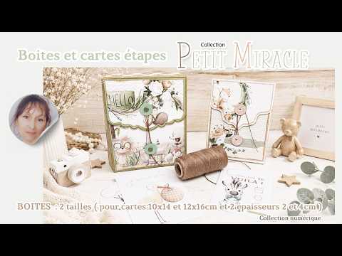 cartes Etapes Petit Miracle et boites #scrap #scrapbook #scrapbooking