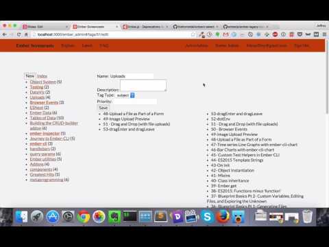 EmberScreencast 54 - Select boxes in Ember 2.0