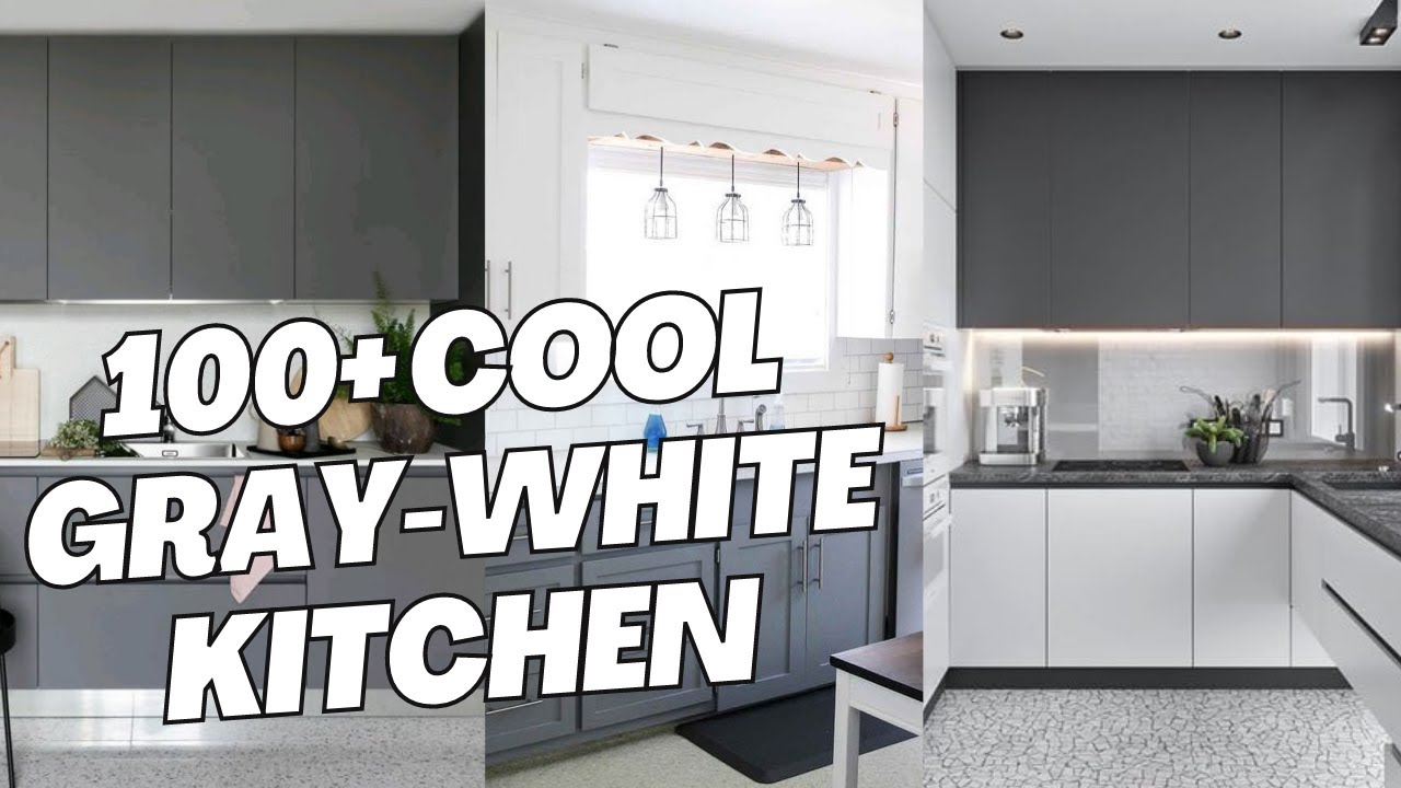 100+ Cool Gray and White Kitchen Ideas. Gray and White Kitchen Design